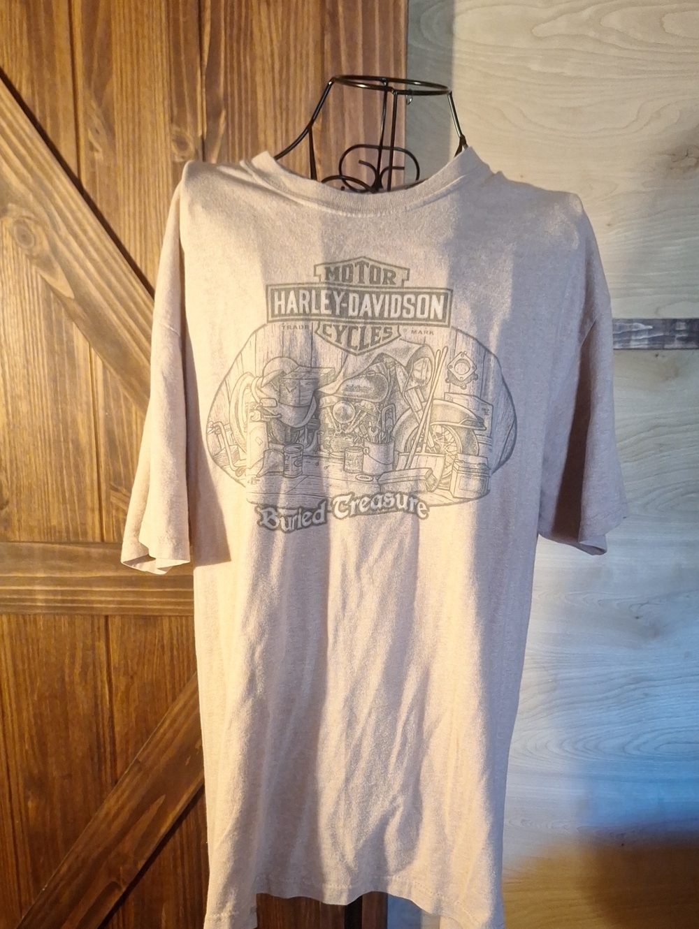Harley-Davidson Beige 'Buried Treasure' Graphic Short Sleeve Tee